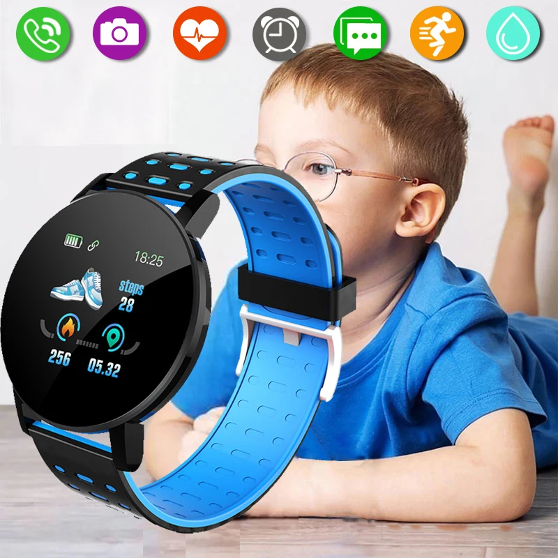 Smartwatch Digital Watches For Kid Boy With Alarm - เด็กกีฬานาฬิกาสมาร์ท LED นาฬิกาดิจิตอลกันน้ํา Smartwatch เด็ก Heart
