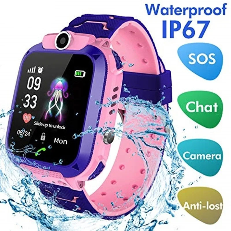 Smartwatch Watches Digital - 2G เด็กดูสมาร์ท SOS โทรตําแหน่งปอนด์เด็กโทรศัพท์นาฬิกา IP67 กล้องกันน้ําระยะไกล