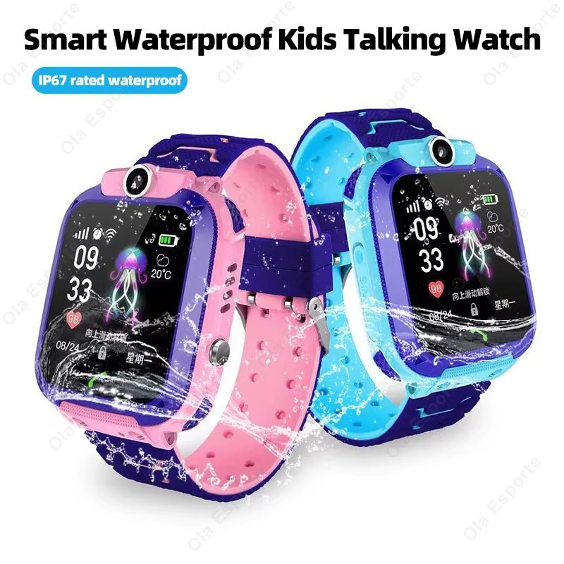 Smartwatch Digital Watches For Kid Boy With Alarm - Q12 สมาร์ทวอทช์สำหรับเด็ก 2G โทรศัพท์กันน้ำ นาฬิกาติดตาม GPS