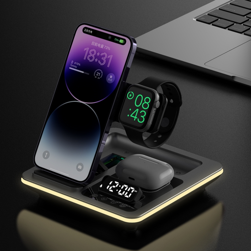 Smartwatch Watches Compatible With Iphone - แท่นชาร์จไร้สาย 5 in 1 พร้อมไฟอุ่น สำหรับ