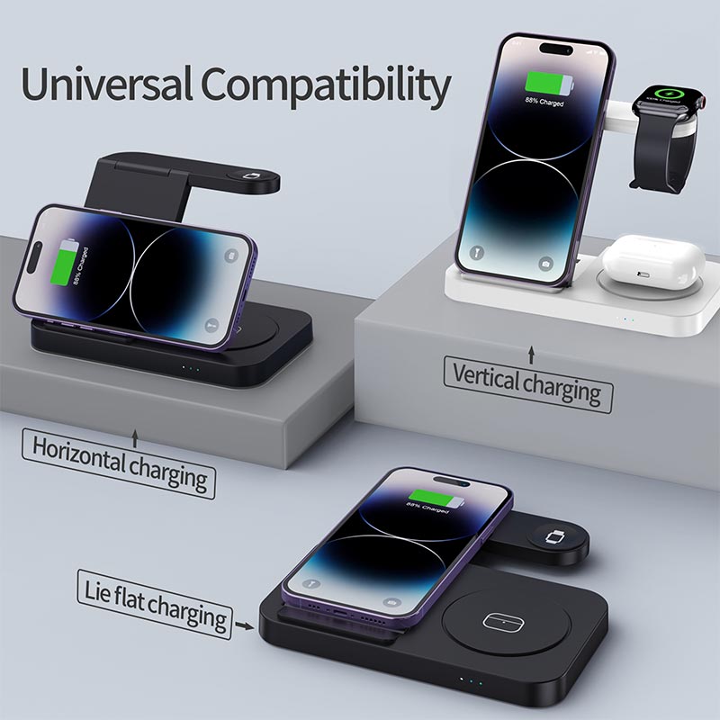 Watch 7 Smartwatch Iphone - แท่นชาร์จไร้สายแบบพับได้ 4 in 1 สำหรับ iPhone