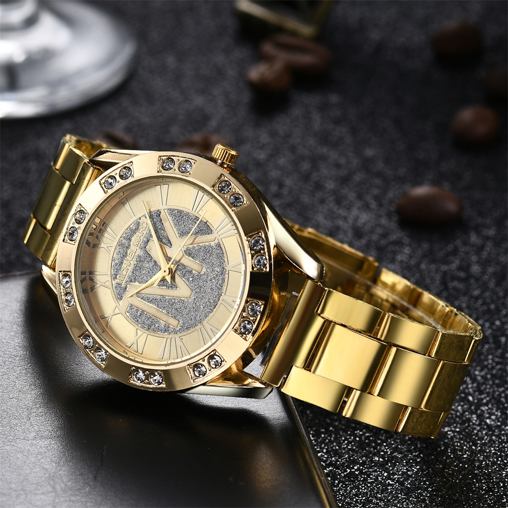 Minimalist Thin Watch - ผู้หญิงหรูหรานาฬิกาแฟชั่น 2024 เพชร TVK ควอตซ์นาฬิกาสแตนเลสสตีลสุภาพสตรีนาฬิกานาฬิกาข้อมือของขวัญ