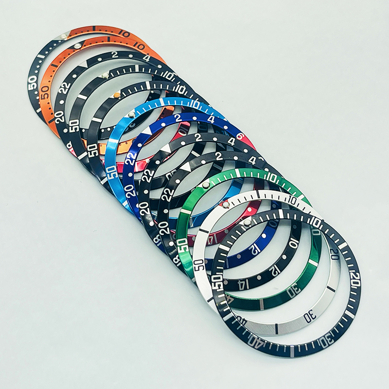Watch Bezel Insert - กรอบนาฬิกาอลูมิเนียมโค้ง36.5มม. ใส่ NH35เหมาะสำหรับ Submariner NH35 NH36ดำน้ำผู้ชายเคสอุปกรณ์เสริม