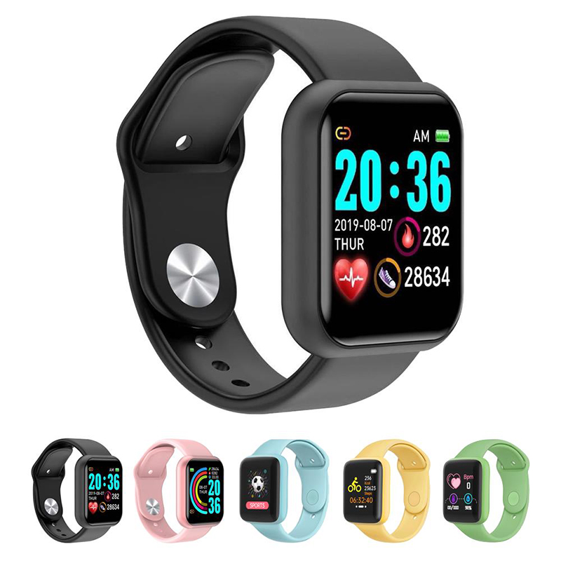 Watch Smart Y68 - นาฬิกาอัจฉริยะสมาร์ทวอท์ชได้หลายฟังก์ชันสำหรับผู้ชายและผู้หญิงใช้เชื่อมต่อกับโทรศัพท์ผ่านบลูทูธเพลงฟิตเนสสายรัดข้อมือเล่นกีฬาตรวจวัดการนอนหลับ Y68 D20