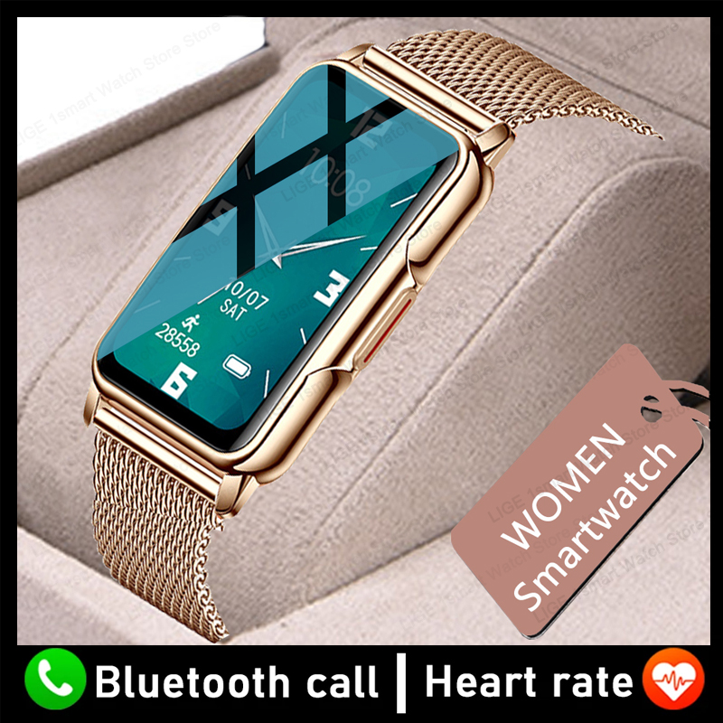 Smartwatch Watches For Women Branded - Lige นาฬิกากันน้ำสำหรับกีฬาตรวจสอบสุขภาพสมาร์ทวอท์ชผู้หญิงสายรัดข้อมืออัจฉริยะนาฬิกาบลูทูธสายรัดข้อมือแฟชั่นสำหรับผู้หญิง