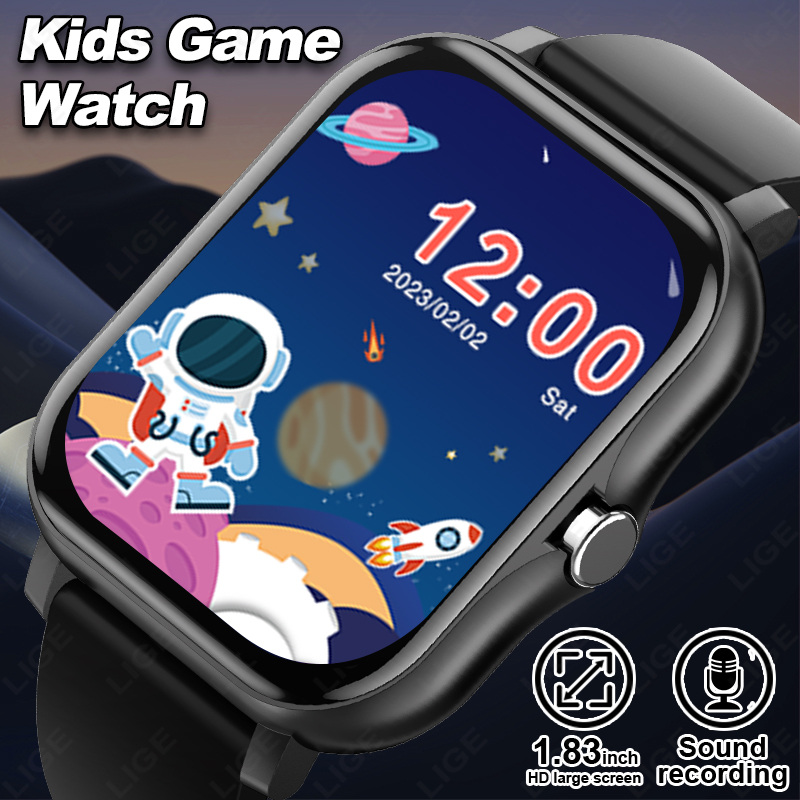 Smartwatch Digital Watches For Kid Boy With Alarm - LIGE 2025 Audiobook เด็ก Smartwatch แฟชั่นกีฬาเด็กผู้หญิงเกมสมาร์ทนาฬิกาเด็กนาฬิกาอิเล็กทรอนิกส์กันน้ําของขวัญนักเรียน