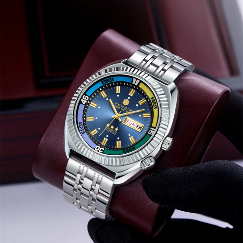 Smartwatch Watches Brands For Men - นาฬิกาผู้ชายธุรกิจระดับไฮเอนด์สุดหรู แบรนด์แฟชั่นสไตล์ยุโรปและอเมริกา นาฬิกาข้อมือมัลติฟังก์ชั่นสายเหล็กกันน้ำสำหรับผู้ชาย เหมาะสำหรับการสวมใส่ในโอกาสต่างๆ