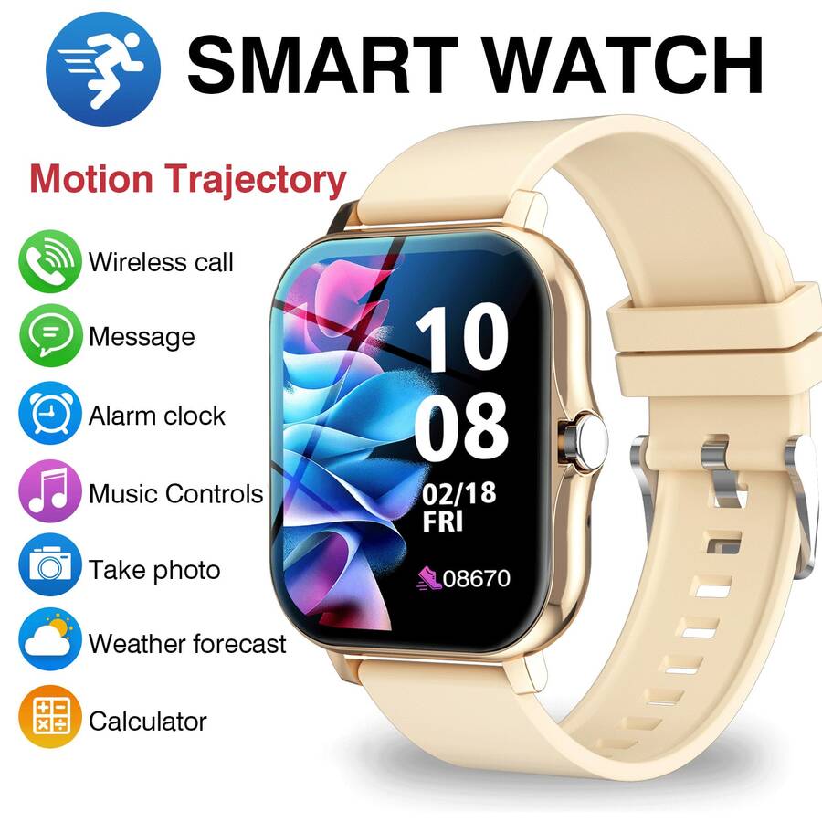 Smartwatch Watches Digital - สมาร์ทวอทช์พร้อมฟังก์ชันโทรไร้สาย - รับสาย/ปฏิเสธสาย, โหมดกีฬามากกว่า 100 โหมด,
