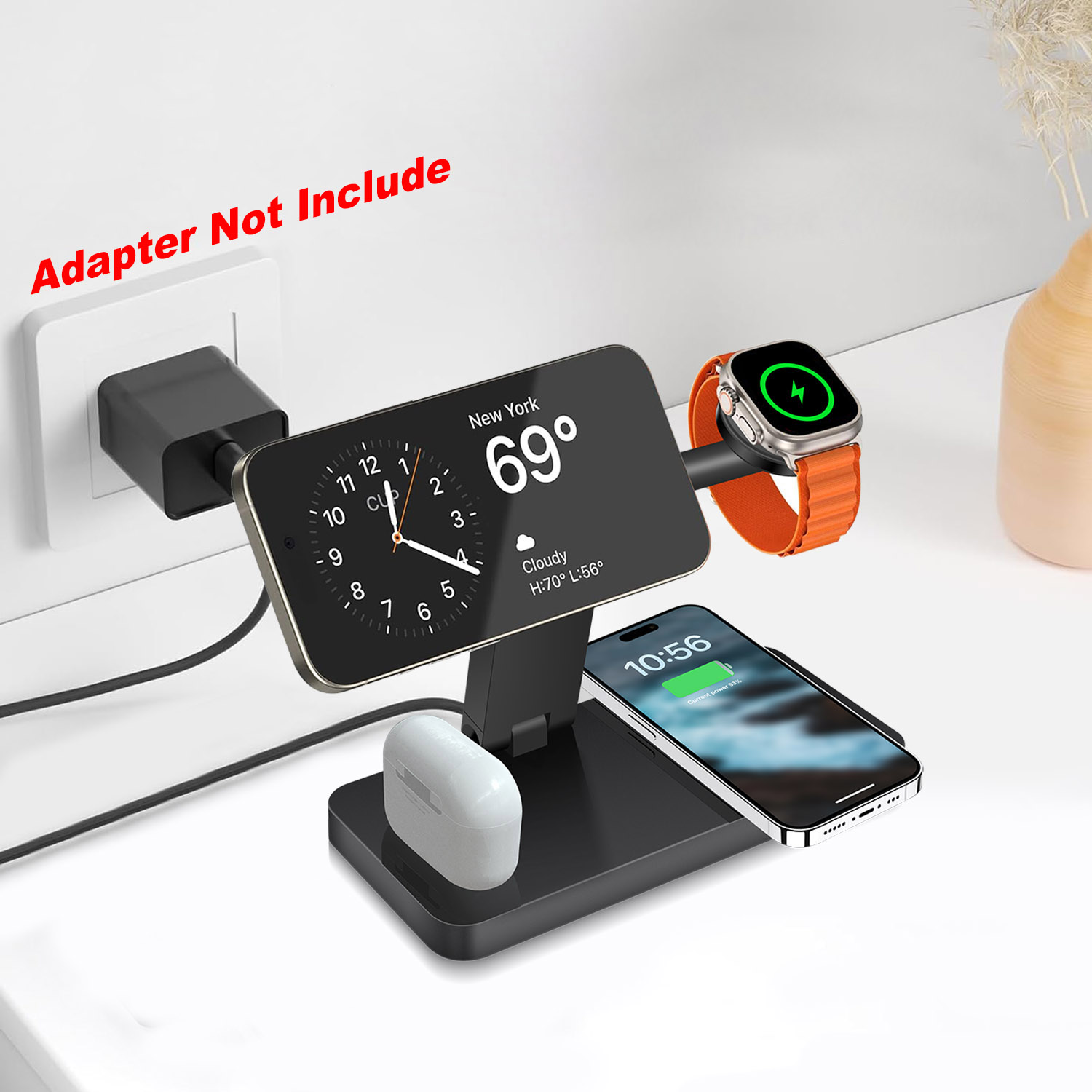 Smartwatch Watches Compatible With Iphone - แท่นชาร์จไร้สายแม่เหล็ก 4 in 1 สำหรับ iPhone