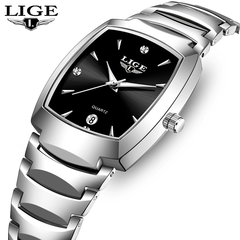 Ladies Fashion Watch - LIGE นาฬิกาผู้หญิงธุรกิจหรูหราสุภาพสตรีนาฬิกาหญิงนาฬิกากันน้ําแฟชั่นควอตซ์นาฬิกาเรียบง่ายสําหรับ Wome montre femme +