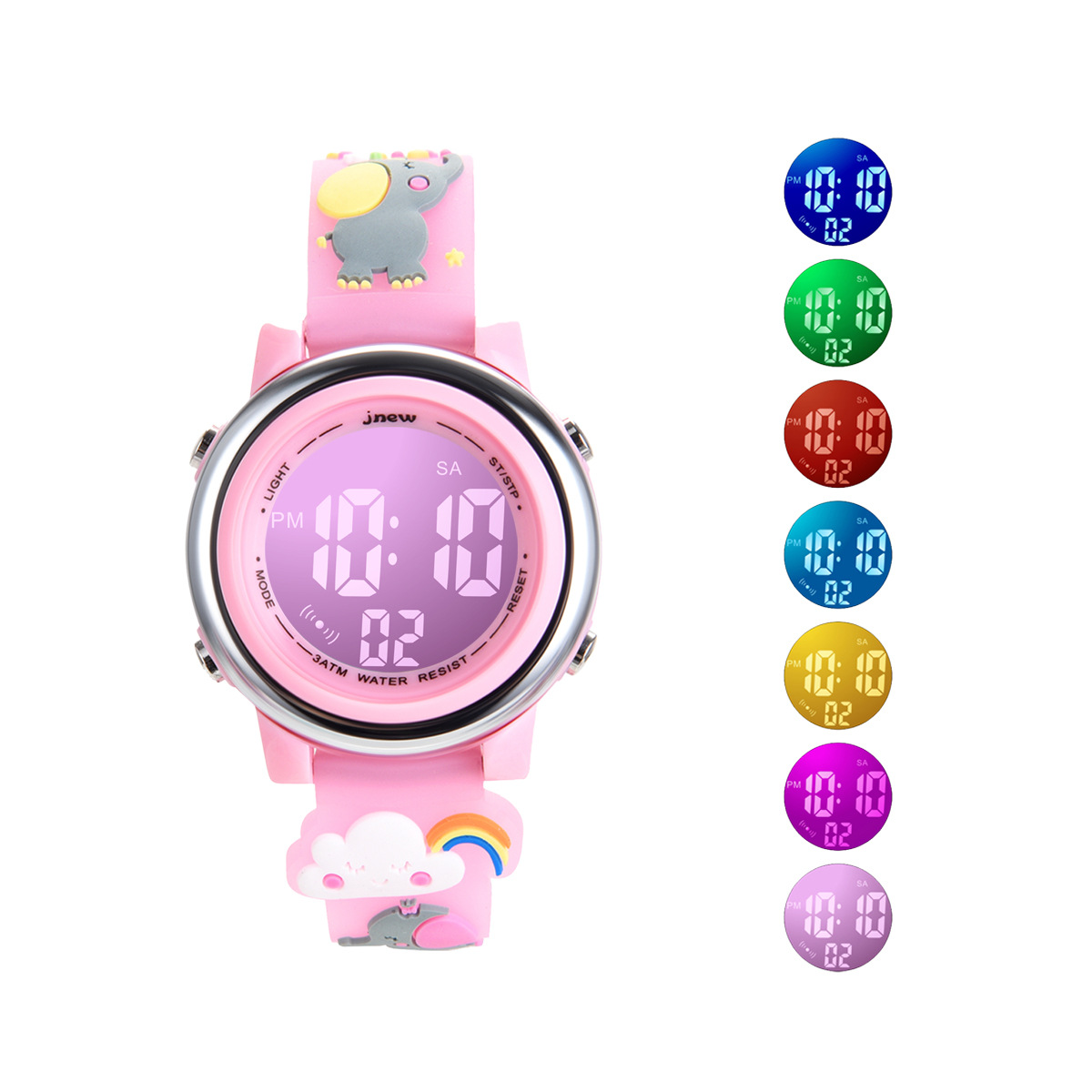 Smartwatch Digital Watches For Kid Boy With Alarm - อุทัย H120 เด็กการ์ตูนกีฬานาฬิกานาฬิกาปลุก 30M กันน้ําเด็ก SmartWatch