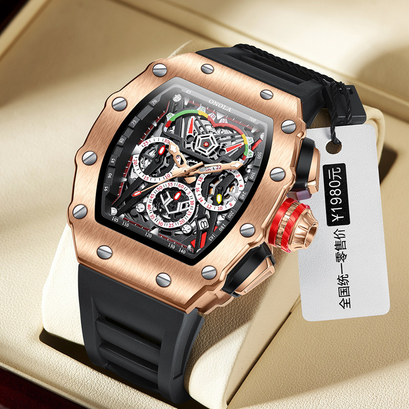Minimalist Thin Watch - ONOLA นาฬิกาข้อมือนาฬิกาข้อมือควอตซ์นาฬิกาสำหรับชาย Casual กีฬา Chronograph หน้าปัดนาฬิกาส่องสว่าง