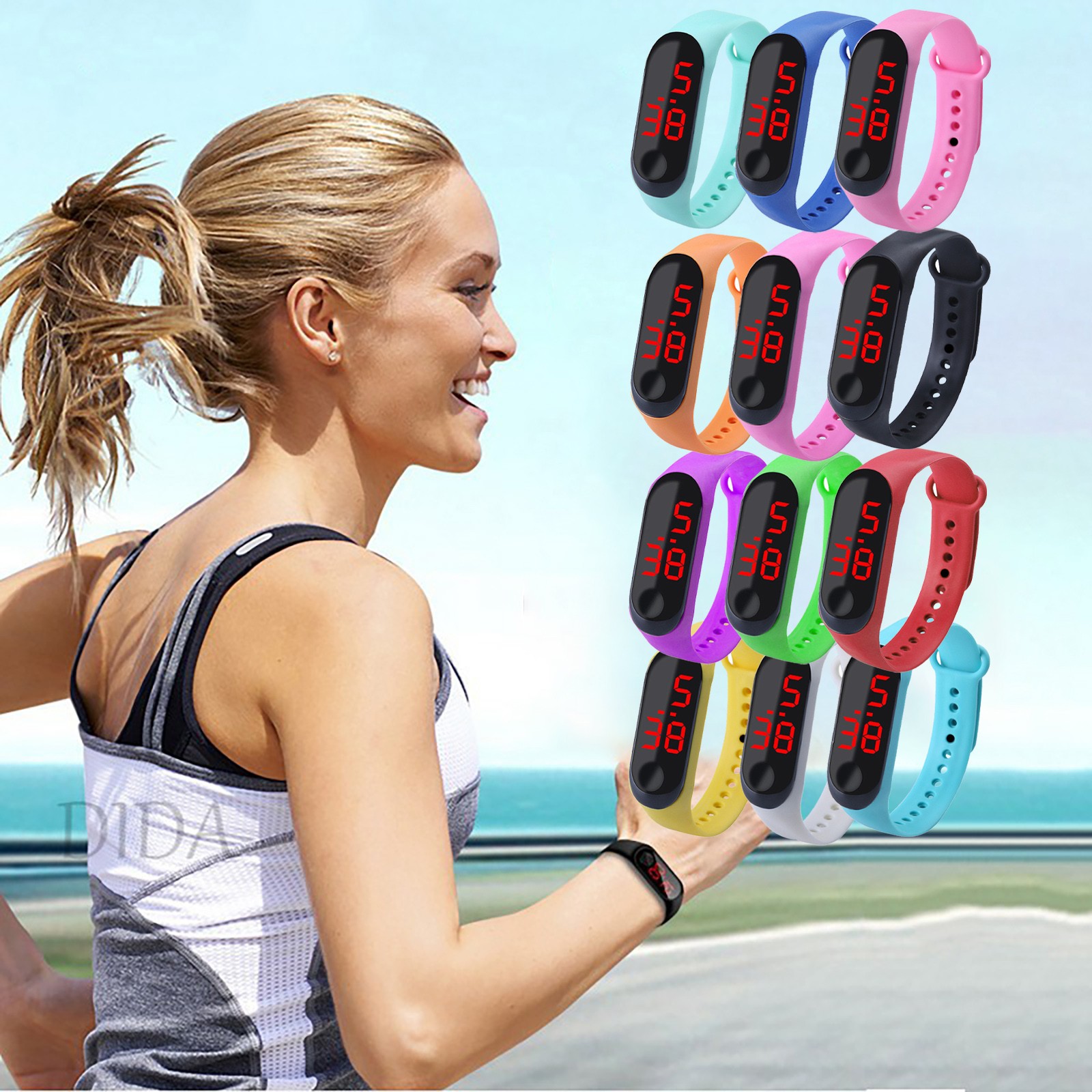 Smartwatch Watches Digital - กีฬากลางแจ้งสร้อยข้อมือนาฬิกาอิเล็กทรอนิกส์กีฬานาฬิกา Casual Bracele นาฬิกานาฬิกาข้อมือ часынаруSmartwatch สําหรับเด็ก