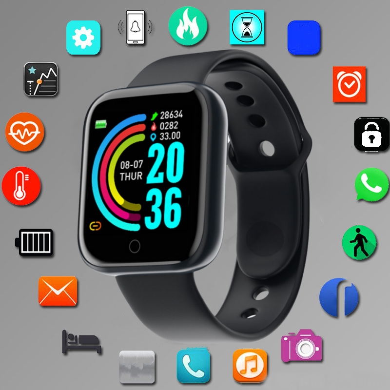 Watch Smart Y68 - สมาร์ทวอท์ชกีฬาผู้ชายฟิตเนสการตรวจสอบผู้หญิงSmartwatchการเชื่อมต่อบลูทูธข้อความเตือนสุขภาพ 116PlusนาฬิกาD13 สร้อยข้อมือ