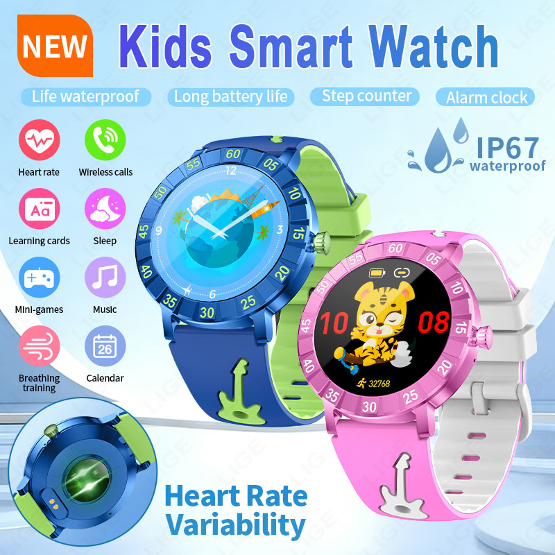 Smartwatch Watches Useful Gift For Boys - นาฬิกาสมาร์ทวอทช์เด็ก LIGE 2026 HRV พร้อม SOS