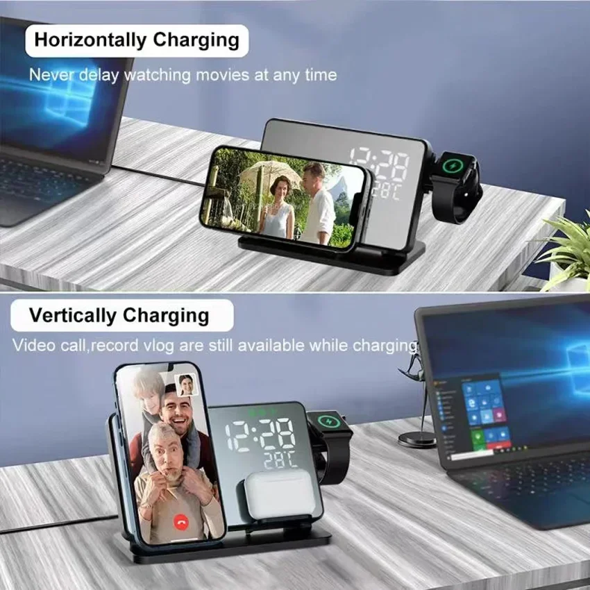 แท่นชาร์จไร้สายพร้อมนาฬิกาปลุก - Smartwatch Watches Compatible With Iphone บทวิจารณ์และราคา