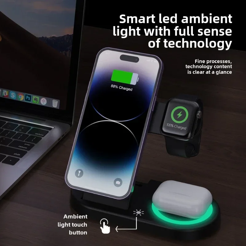 แท่นชาร์จไร้สายแบบเร็ว 15W 3 i - Watch 7 Smartwatch Iphone บทวิจารณ์และราคา
