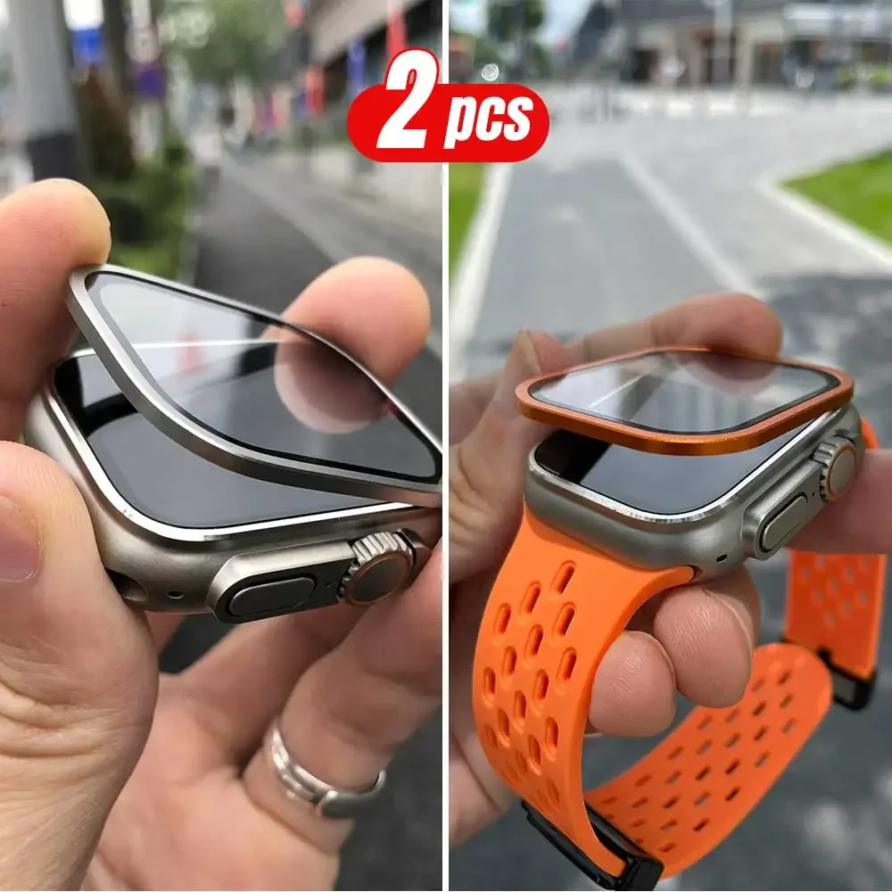 กรอบโลหะไทเทเนียม 2 ชิ้นสําหรั - Smartwatch Apple Watches For Women บทวิจารณ์และราคา