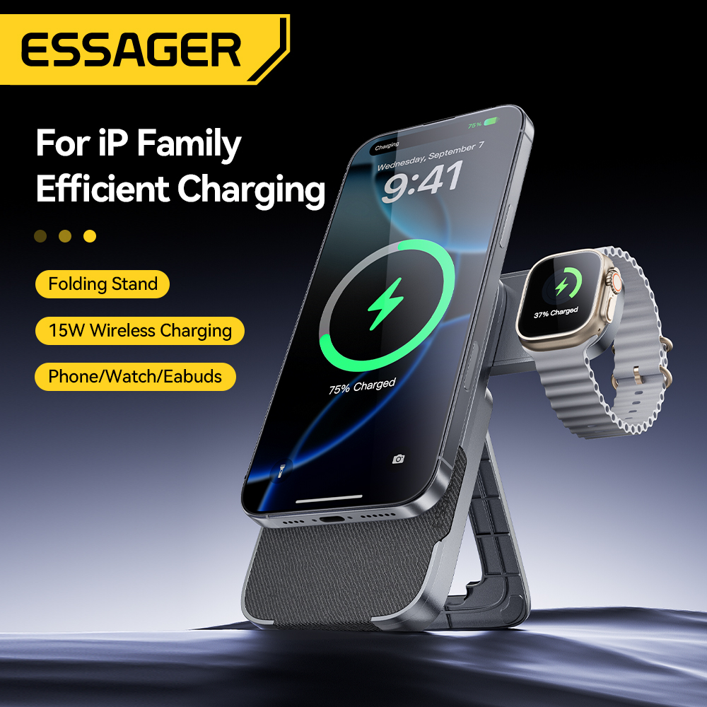 แท่นชาร์จไร้สายพับได้แบบพกพา E - Smartwatch Watches Compatible With Iphone บทวิจารณ์และราคา