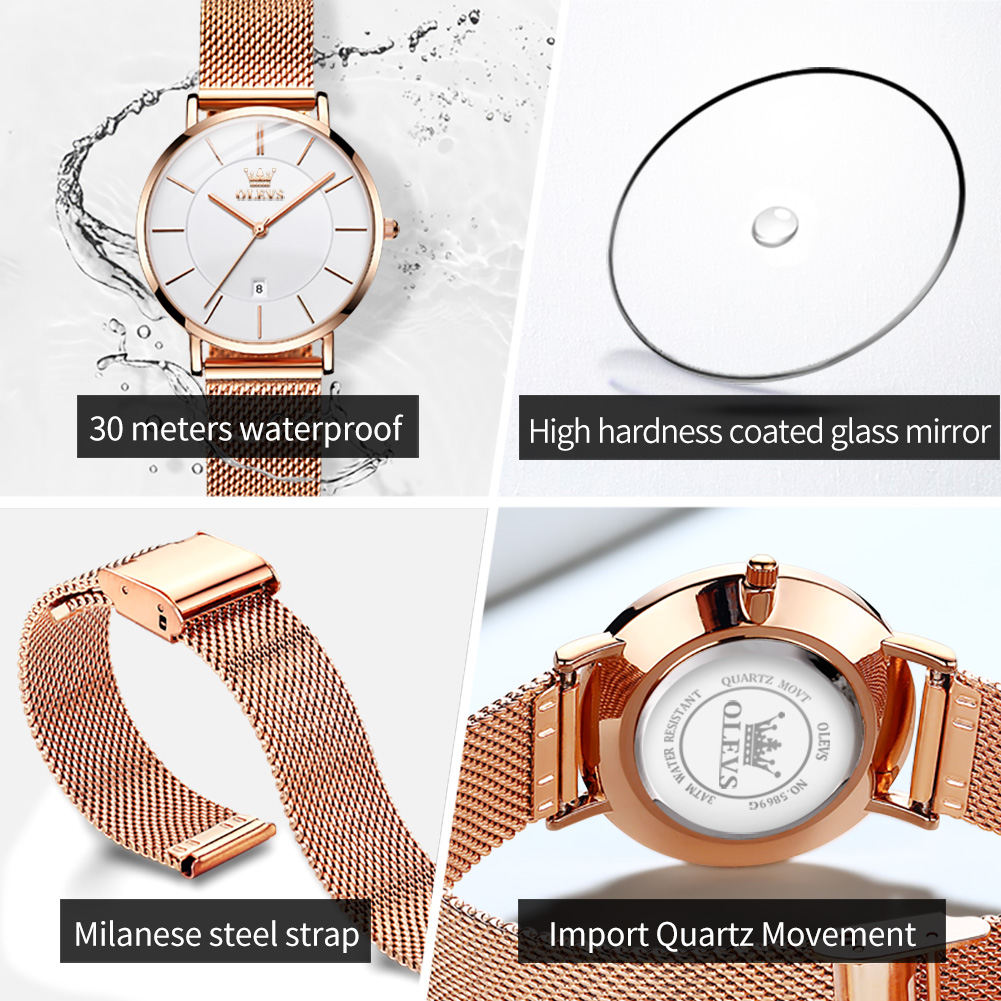 OLEVS นาฬิกาผู้หญิง 5869 Elega - Ladies Fashion Watch บทวิจารณ์และราคา