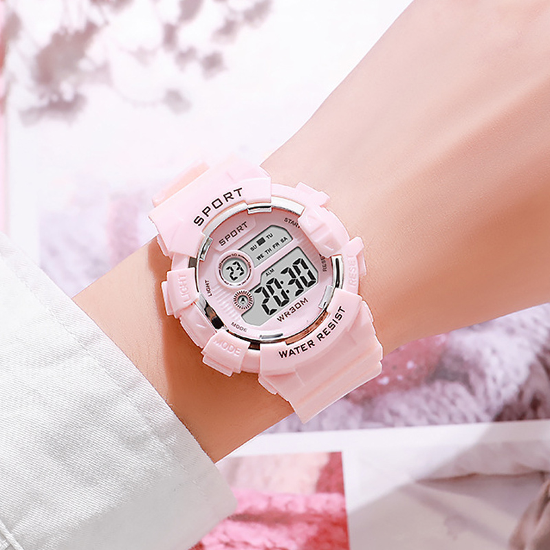 แฟชั่นนาฬิกาเด็กส่องสว่างกันน้ - Smartwatch Digital Watches For Kid Boy With Alarm บทวิจารณ์และราคา