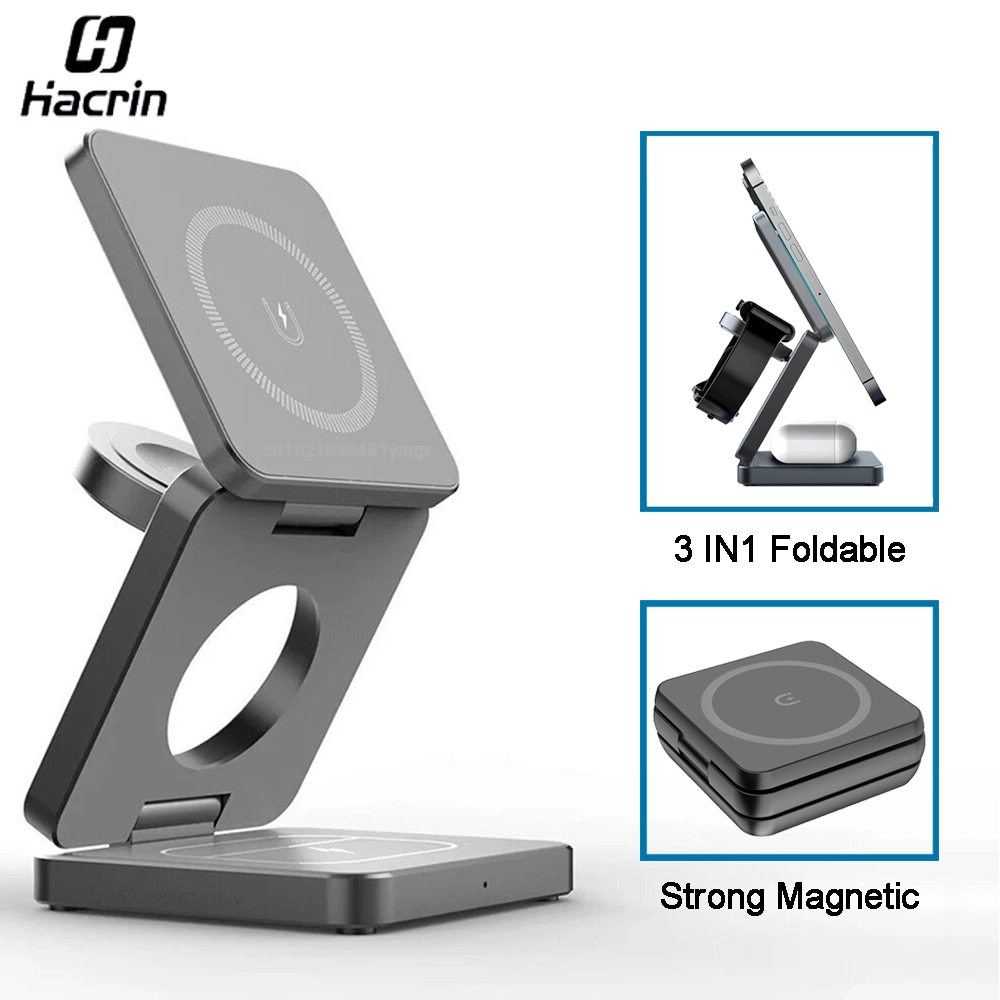 Wireless Charger 3 ใน 1 แบบพับ - Smartwatch Watches Compatible With Iphone บทวิจารณ์และราคา