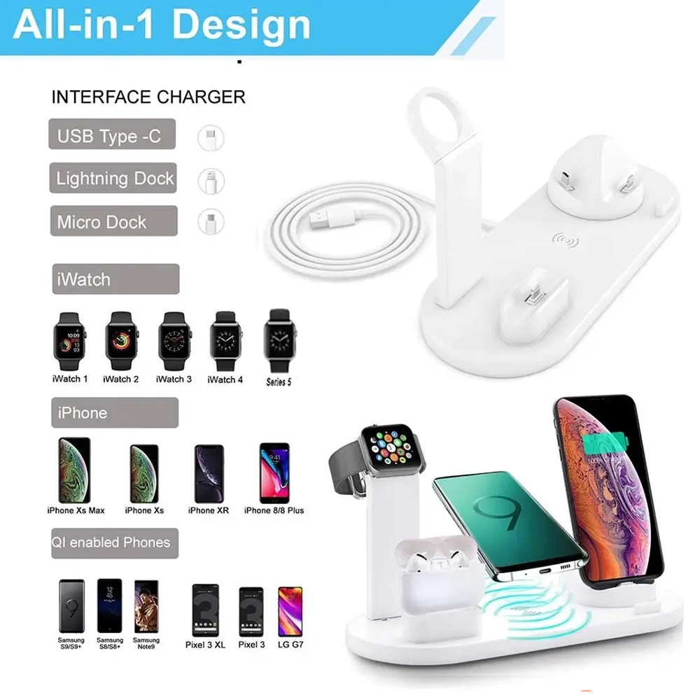 แท่นชาร์จไร้สาย 30W 7 in 1 สำห - Smartwatch Watches Compatible With Iphone บทวิจารณ์และราคา