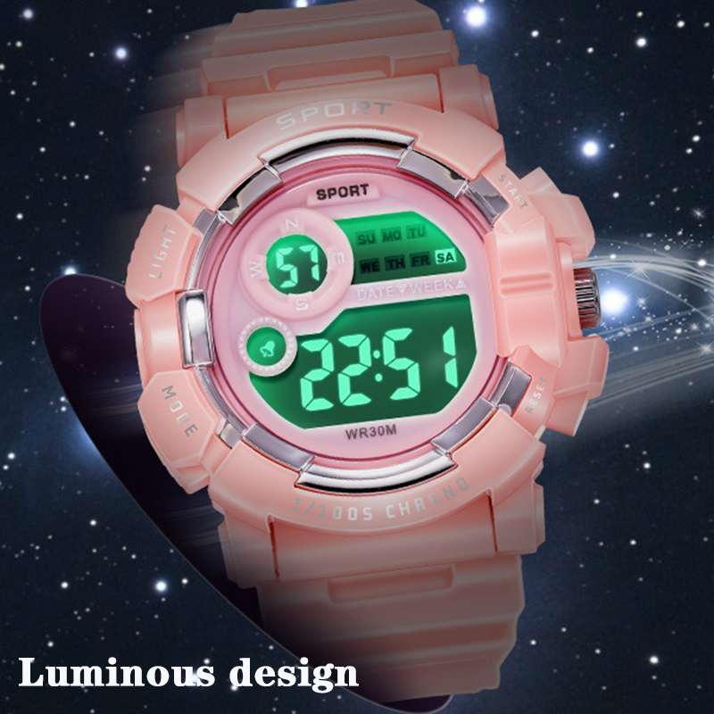 YIKAZE นาฬิกาเด็กแฟชั่นนาฬิกาป - Smartwatch Digital Watches For Kid Boy With Alarm บทวิจารณ์และราคา