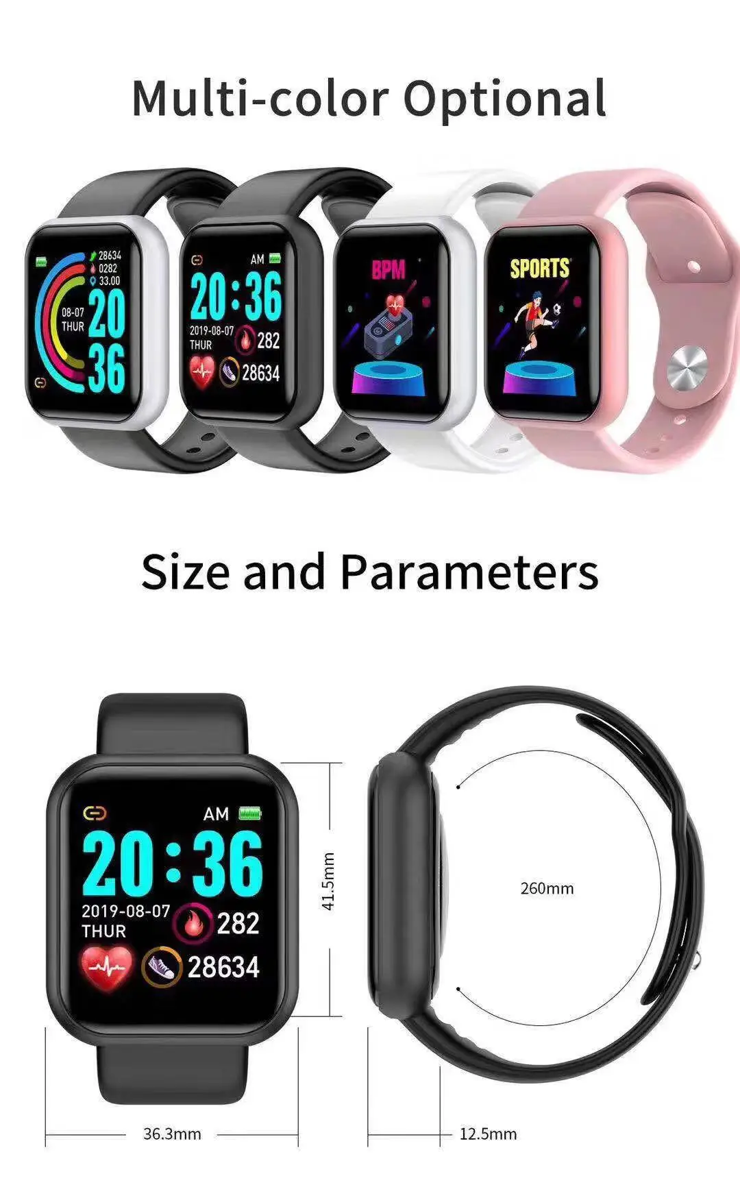 นาฬิกาอัจฉริยะ D20 Pro รุ่น Y6 - Watch Smart Y68 บทวิจารณ์และราคา