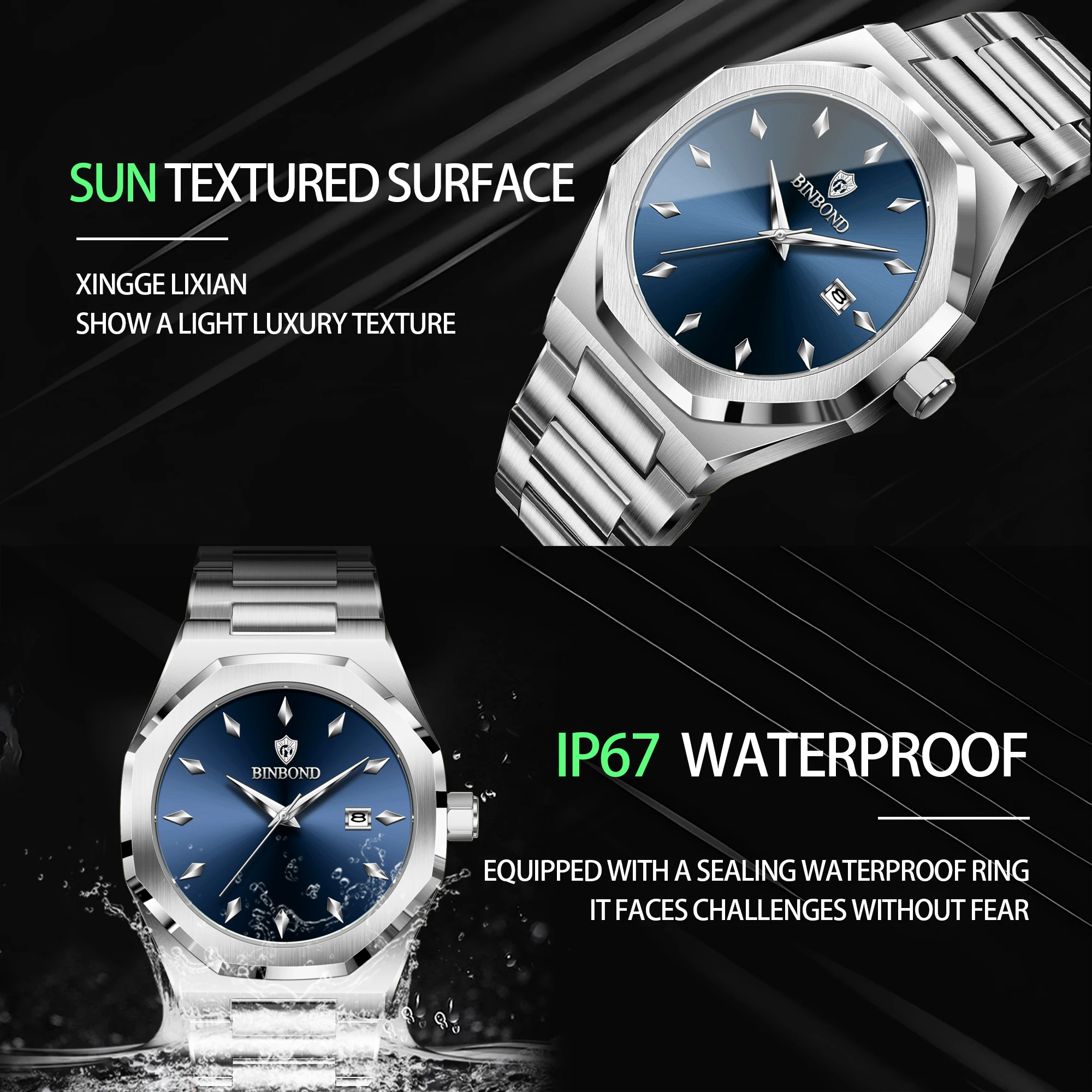นาฬิกาควอตซ์ผู้ชาย BINBOND แบร - Smartwatch Watches Brands For Men บทวิจารณ์และราคา