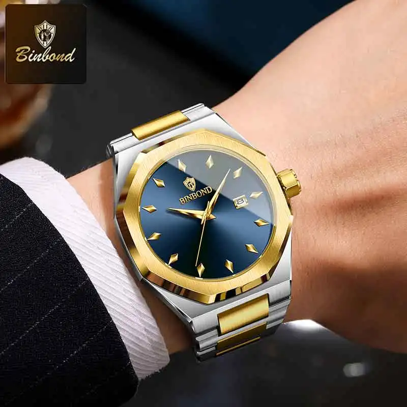 นาฬิกาควอตซ์ผู้ชาย BINBOND แบร - Smartwatch Watches Brands For Men บทวิจารณ์และราคา