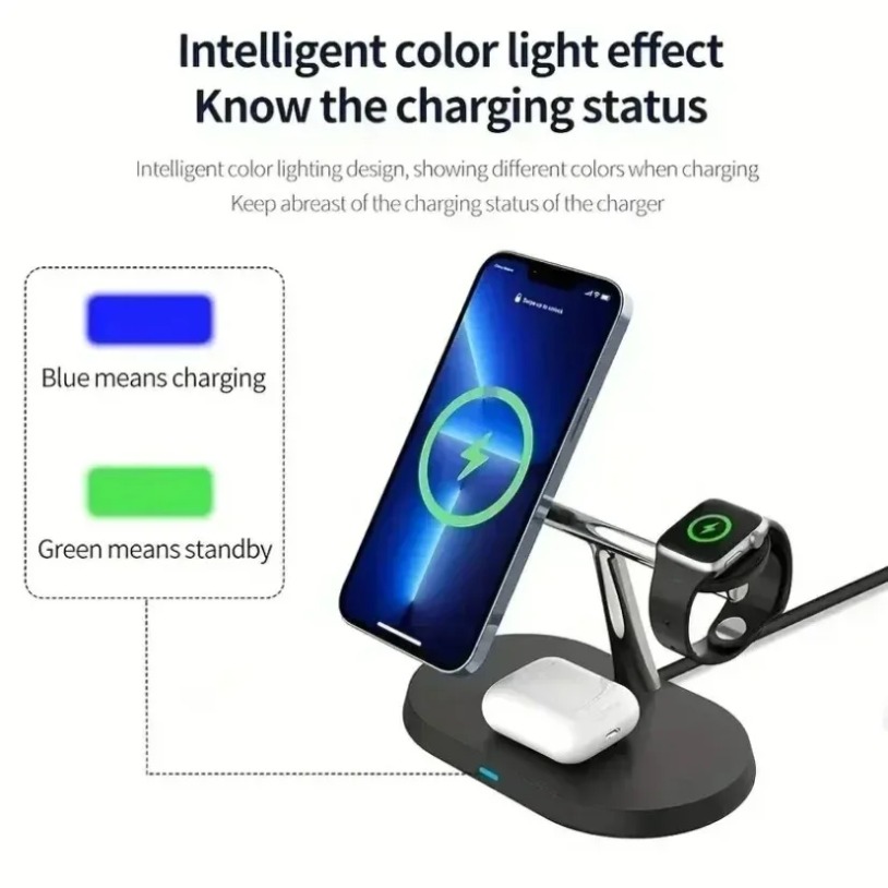 แท่นชาร์จไร้สายแม่เหล็ก 3 in 1 - Smartwatch Watches Compatible With Iphone บทวิจารณ์และราคา