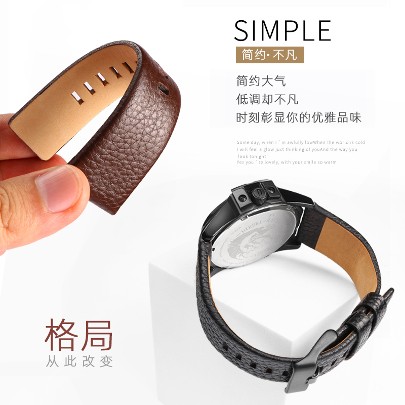 สายนาฬิกาข้อมือหนังวัวสำหรับ D - Diesel Watches Smartwatch บทวิจารณ์และราคา