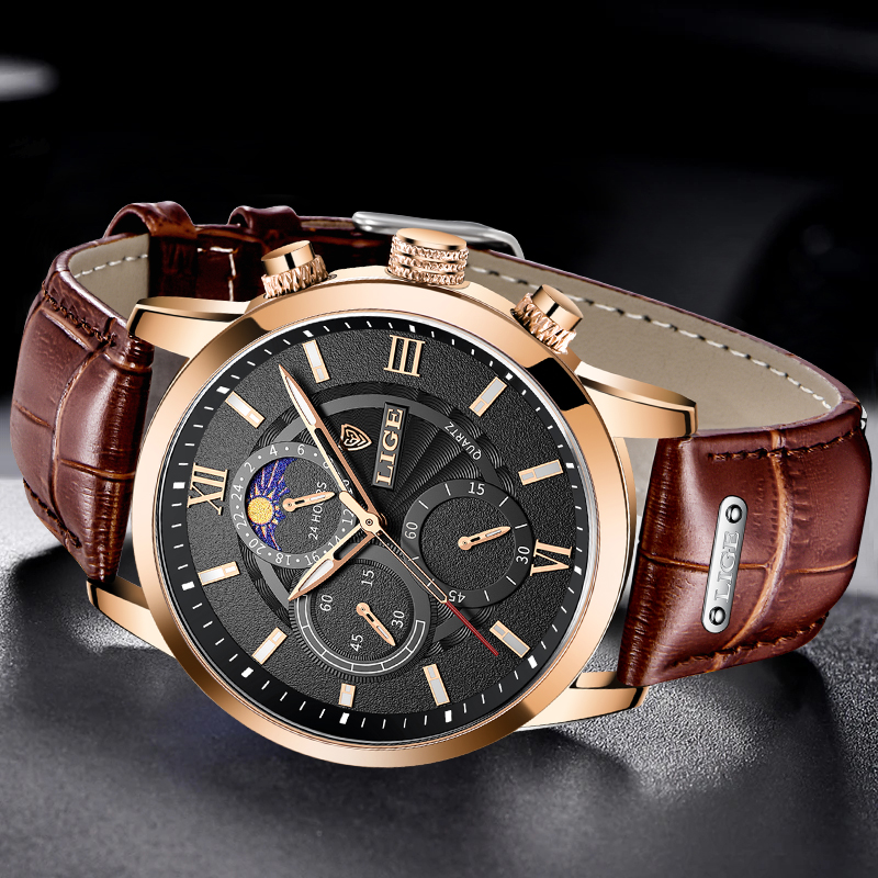 LIGE นาฬิกาแฟชั่นผู้ชาย นาฬิกา - Smartwatch Watches Brands For Men บทวิจารณ์และราคา