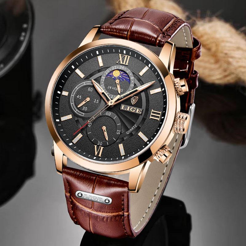 LIGE นาฬิกาแฟชั่นผู้ชาย นาฬิกา - Smartwatch Watches Brands For Men บทวิจารณ์และราคา