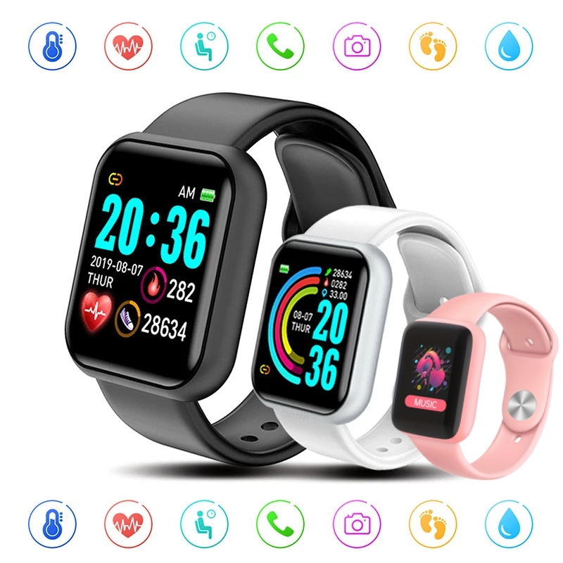 นาฬิกาอัจฉริยะเล่นกีฬาบลูทูธจอ - Watch Smart Y68 บทวิจารณ์และราคา
