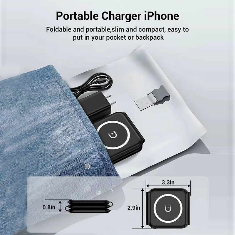 ที่ชาร์จไร้สายแบบพับได้แม่เหล็ - Smartwatch Watches Compatible With Iphone บทวิจารณ์และราคา