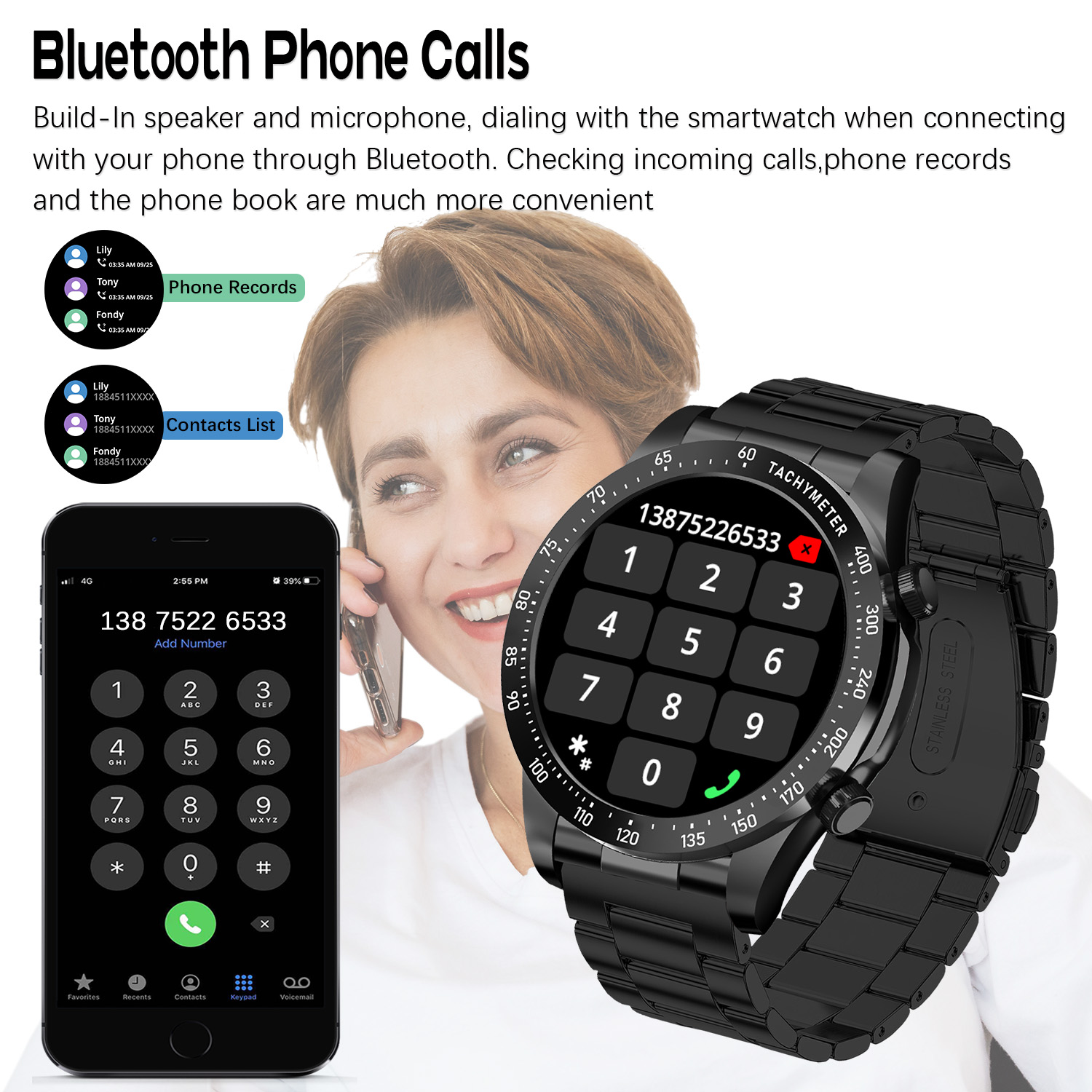 ROLLSTIMI พรีเมี่ยมออล-แมตช์ เ - Smartwatch Premium Watches For Men บทวิจารณ์และราคา