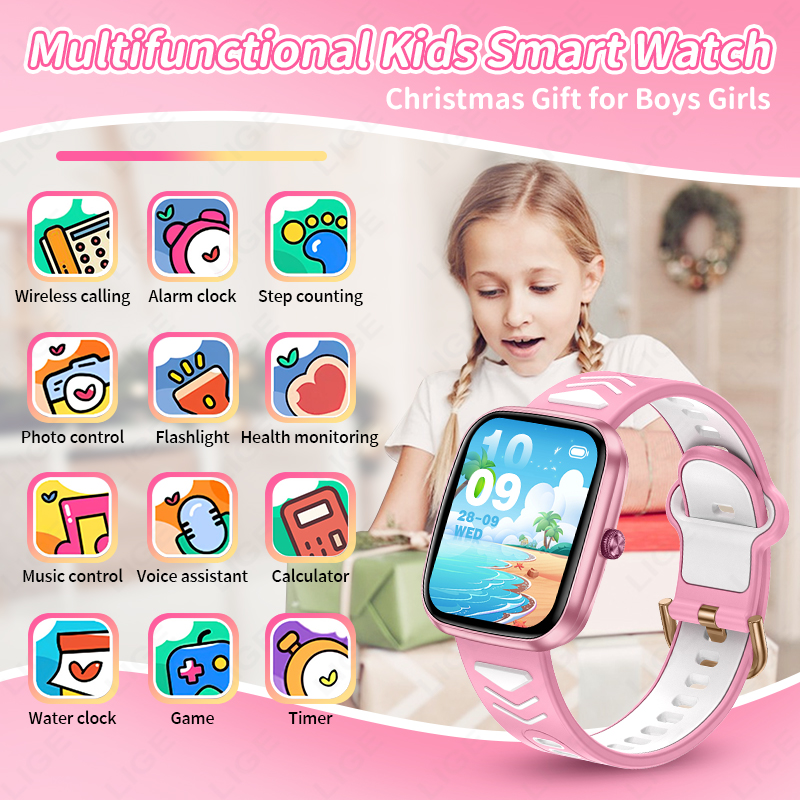 LIGE นาฬิกาอัจฉริยะรุ่นใหม่ ขน - Smartwatch Digital Watches For Kid Boy With Alarm บทวิจารณ์และราคา