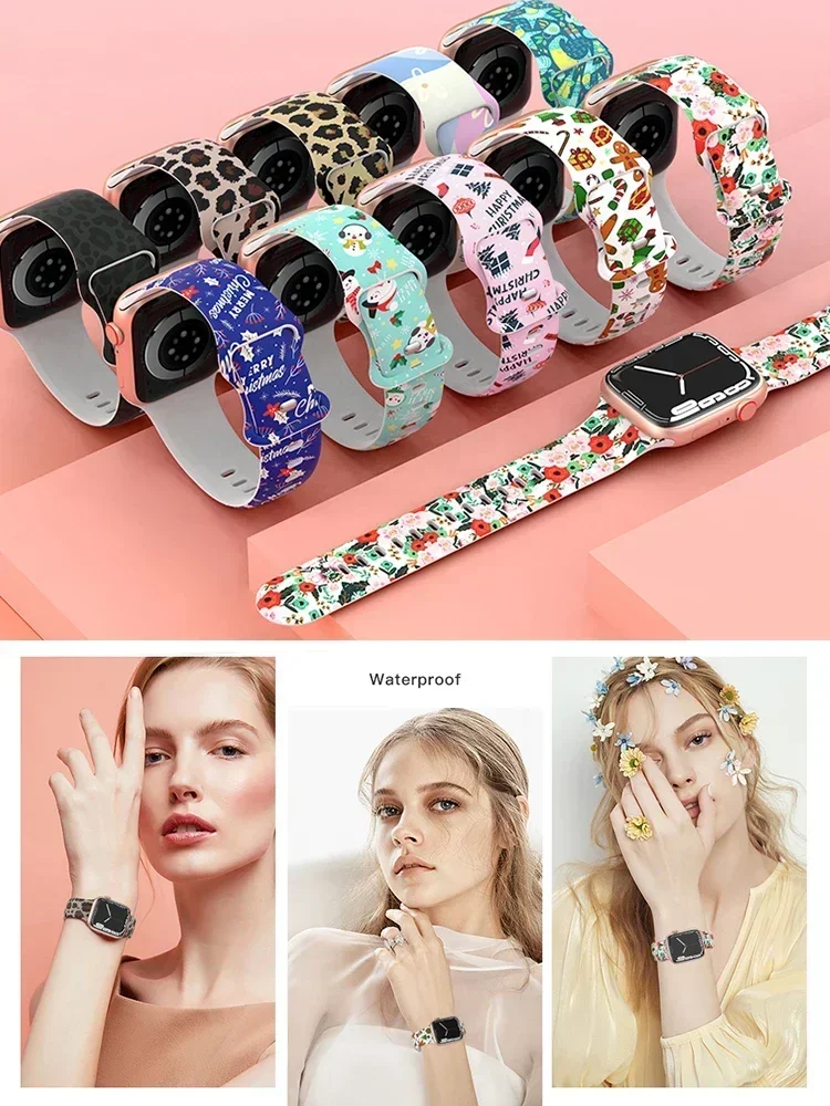 พิมพ์ซิลิโคนสําหรับ Apple Watc - Smartwatch Apple Watches For Women บทวิจารณ์และราคา