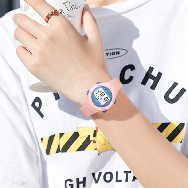นาฬิกานักศึกษาชายกลางน่ารักสีช - Smartwatch Digital Watches For Kid Boy With Alarm บทวิจารณ์และราคา