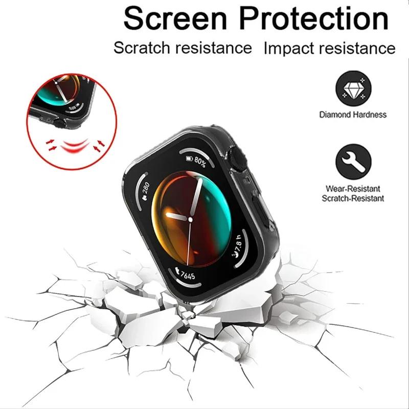 PC Case + กระจกนิรภัยสําหรับ H - Smartwatch Watch Huawei บทวิจารณ์และราคา