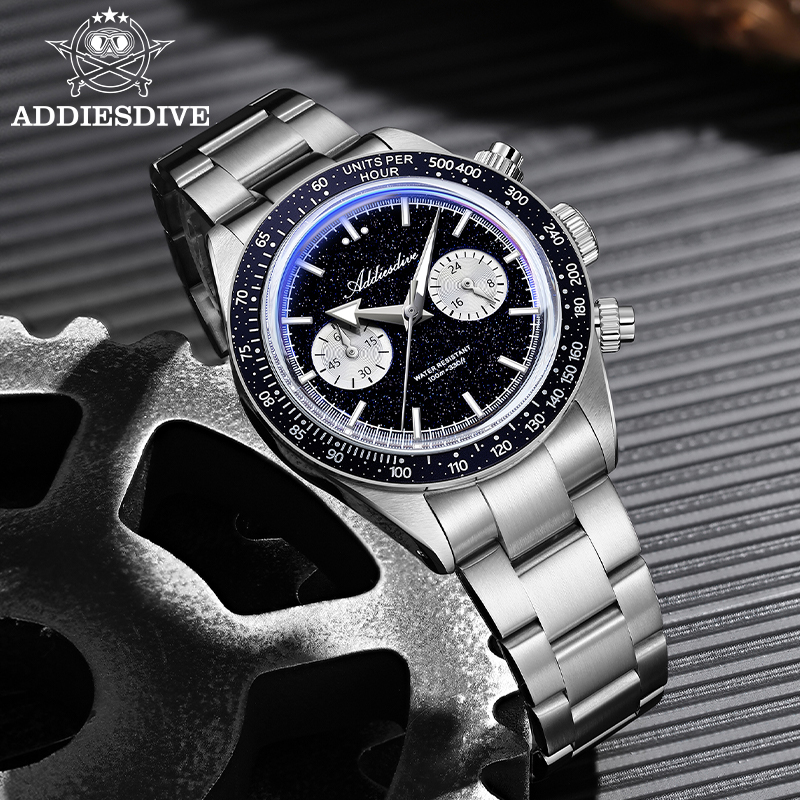 ADDIESDIVE นาฬิกาควอตซ์ผู้ชาย  - Watch Crown Pusher บทวิจารณ์และราคา