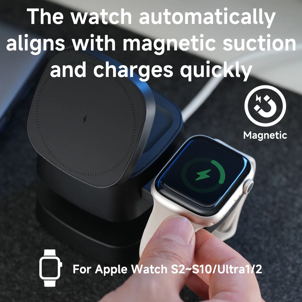 แท่นชาร์จไร้สายแม่เหล็ก 3 in 1 - Smartwatch Watches Compatible With Iphone บทวิจารณ์และราคา