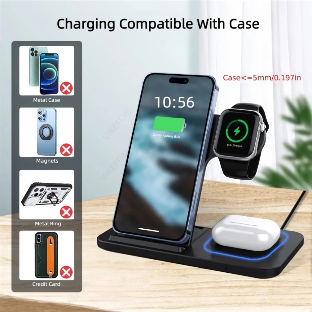แท่นชาร์จไร้สายแบบพับได้ 3 in  - Smartwatch Watches Compatible With Iphone บทวิจารณ์และราคา