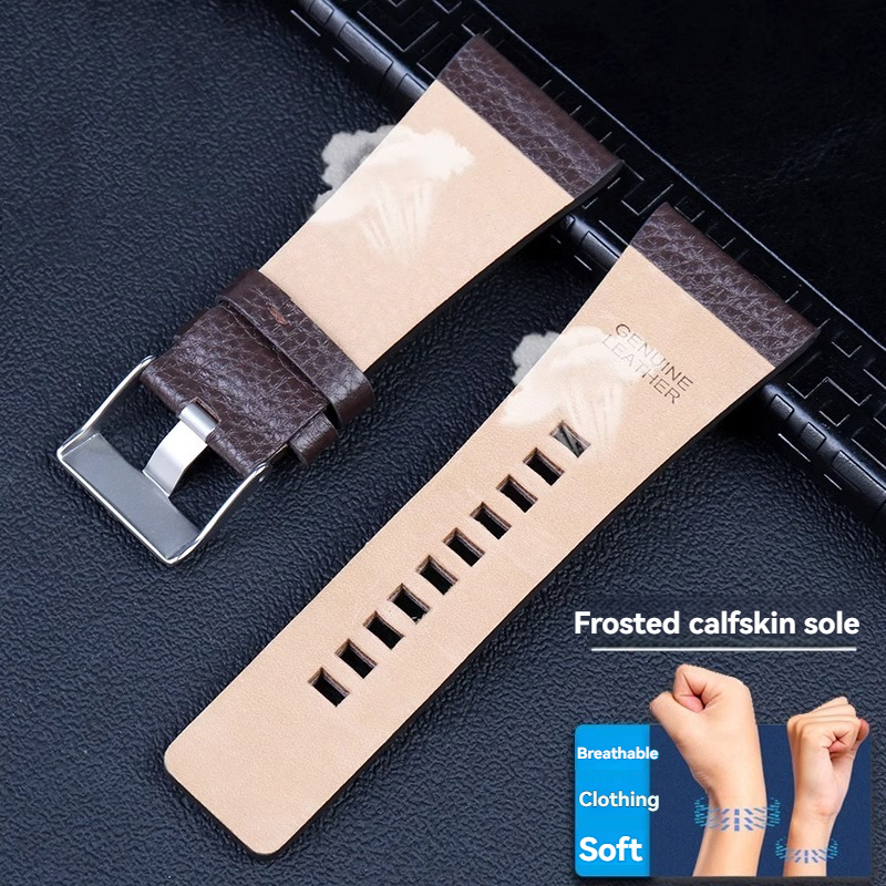 ลิ้นจี่ลวดลาย Cowhide นาฬิกาสํ - Diesel Watches Smartwatch บทวิจารณ์และราคา
