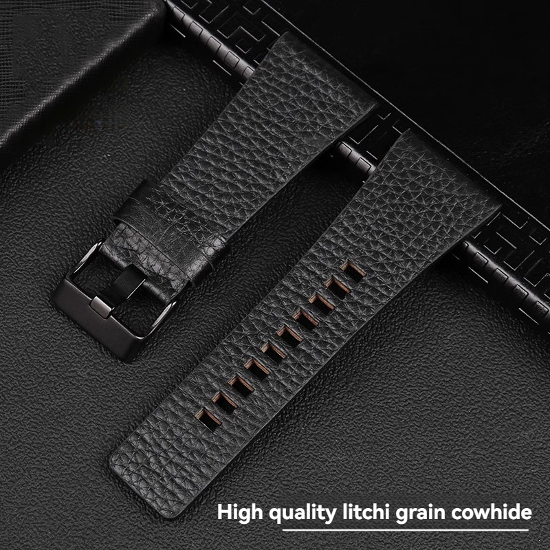 ลิ้นจี่ลวดลาย Cowhide นาฬิกาสํ - Diesel Watches Smartwatch บทวิจารณ์และราคา