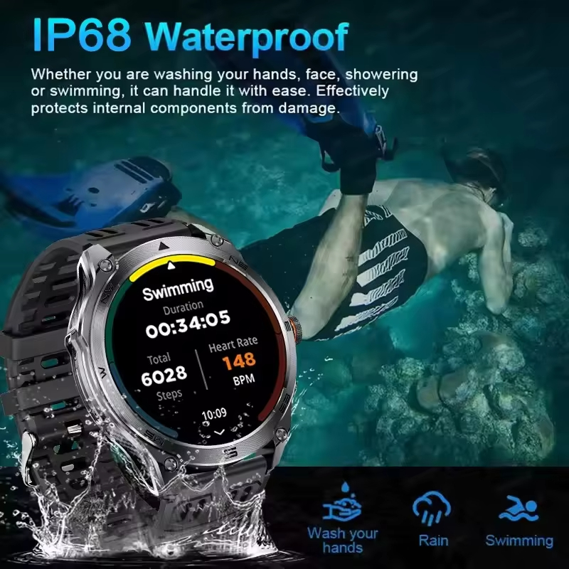 นาฬิกาอัจฉริยะ GPS IP69 กันน้ำ - Smartwatch Premium Watches For Men บทวิจารณ์และราคา