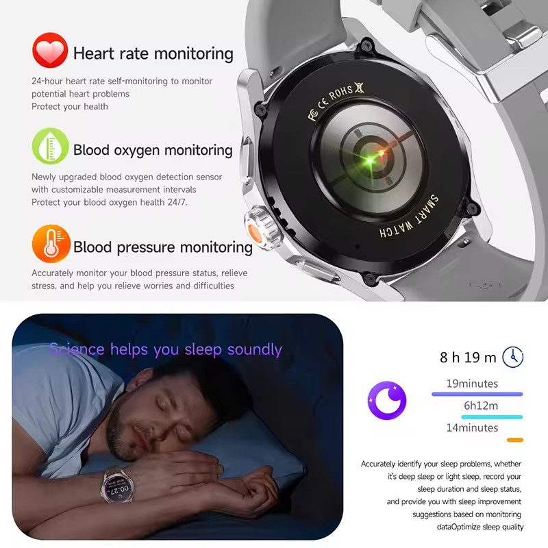 GUHUAVMI NFC สมาร์ทวอทช์ผู้ชาย - Smartwatch Watches Brands For Men บทวิจารณ์และราคา