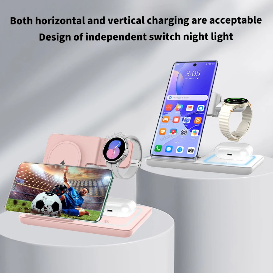 แท่นชาร์จไร้สายแบบพับได้ 3 in  - Smartwatch Watches Compatible With Iphone บทวิจารณ์และราคา
